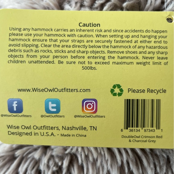 Wise Owl Double Hammock - Picture 4 of 4